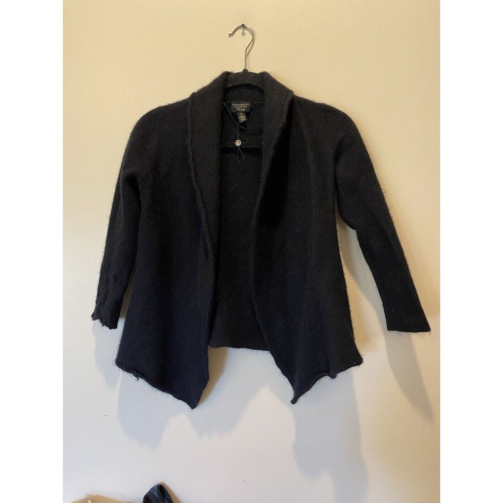 Charter Club Luxury Sz XL (fits Like S/XS)‎ 100% Cashmere Open Cardigan Sweater